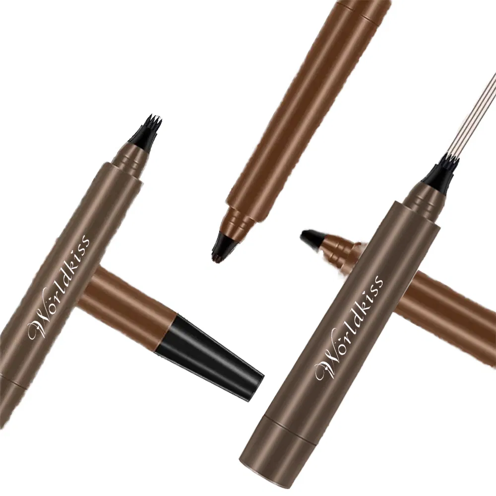 Long Lasting Waterproof Sweatproof Mineral 3D Wild Brow Four Tip Eyebrow Pen
