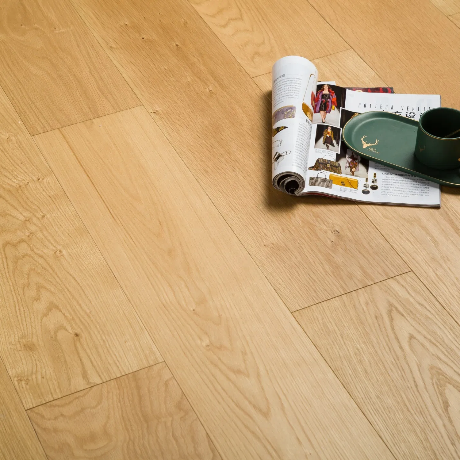 Pure Three-Layer Solid Wood Engineered Flooring Ab Grade 15mm