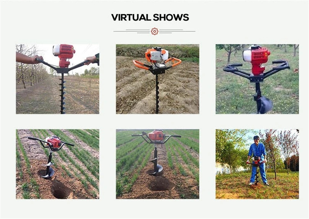 Tree Planting Machine 2 Stroke High Power Hole Digger TM-Ea520d 52cc Petrol Earth Auger