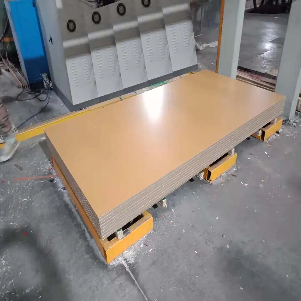 UV Printed Laminated Veneer Slotted Raw MDF Waterproof Glossy Melamine Faced MDF Board for Furniture Decoration Interior