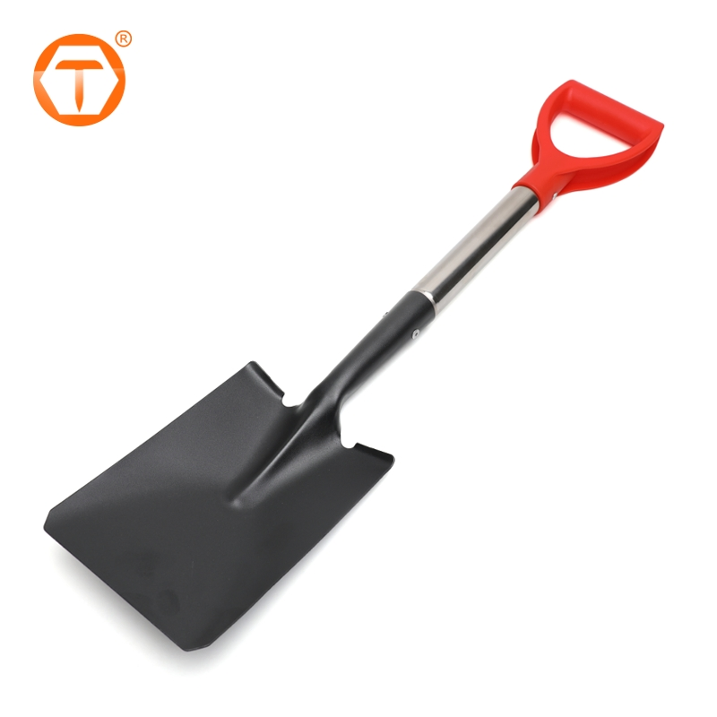 Outdoor Stainless Steel Handle Metal Spade Square Mouth Blade Metal Gardening Shovel for Yard Work