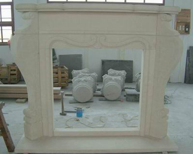 Handcraft Chinese Natural Marble Stone Fireplace Mantel for Interior Decoration