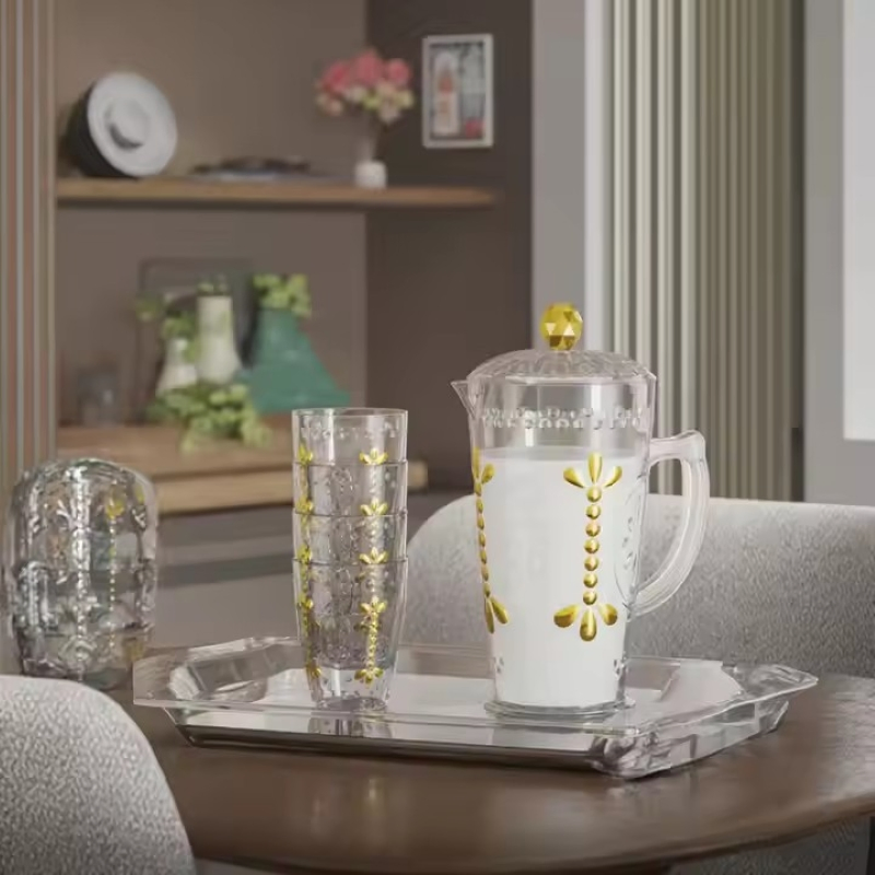 Пластиковый кувшин с крышкой и стаканами EZ30500, 2 л