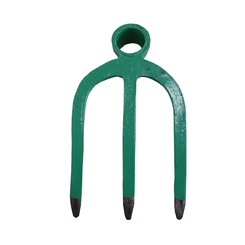Factory Wholesale Farm Tool High Quality Rail Steel Forged Farming Fork Hoe Head