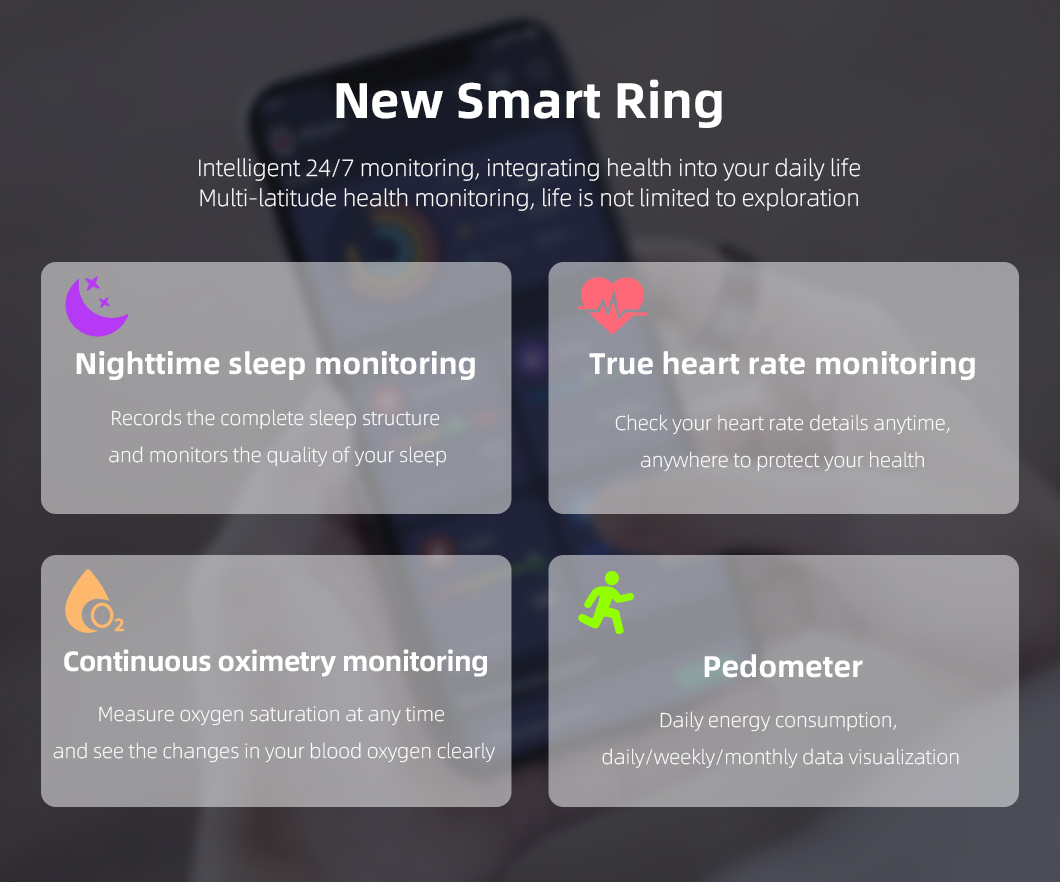 Titanium Smart NFC Health Monitoring Bluetooth Wireless Ring for Wireless Charging Case with Android Ios Smartphone