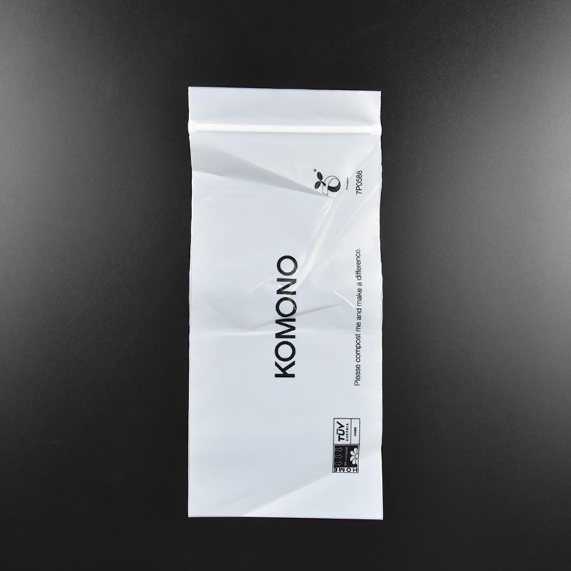 Customized 100% Biodegradable Ziplock Bags Compostable Zipper Bag