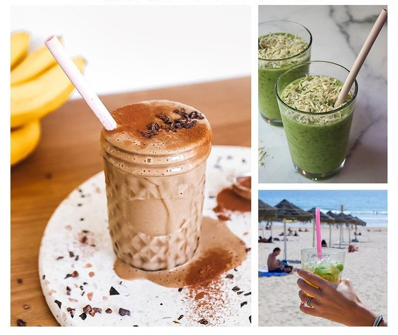 Food Grade Collapsible Silicone Straw with Case Reusable Washable Eco Friendly Drinking Straw