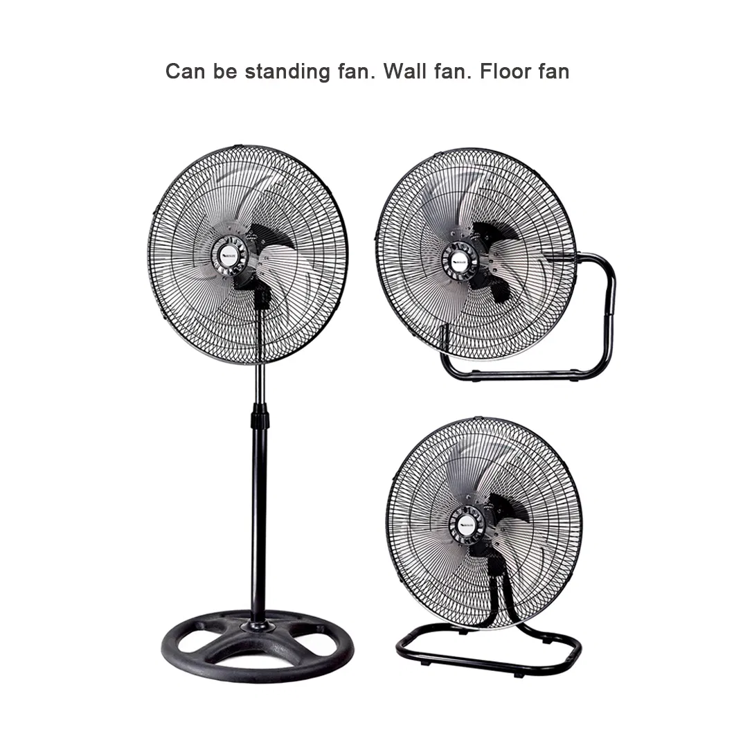 18 Inch 3 Blade Stand Wall Floor 3-in-1 Metal Industrial Fan Ventilador De Pie