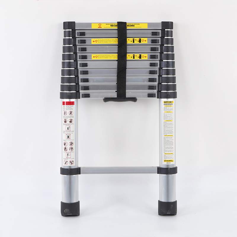 Single-Sided Aluminum Telescopic Ladder 3.8meter Intended for Home Use