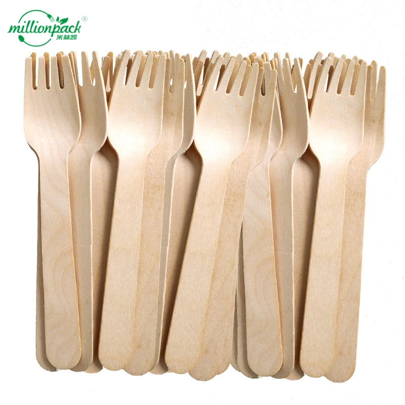 Disposable Wooden Fork for Picnics Parties and Outdoor Dining with Smooth Finish