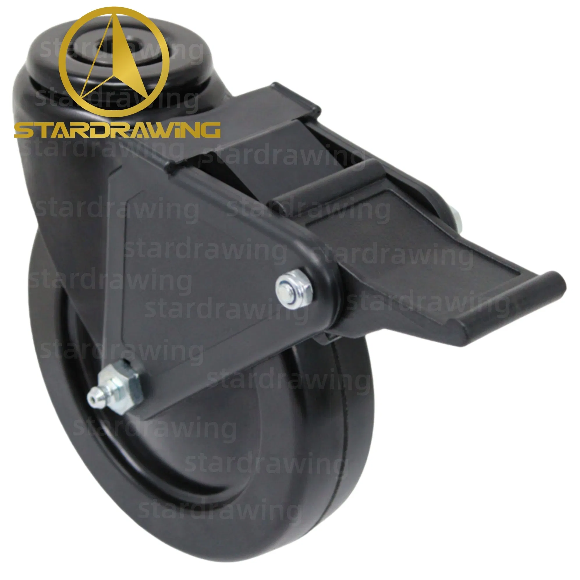 Stardrawing Industrial Black Bracket Caster Wheels Customized Wheel Caster