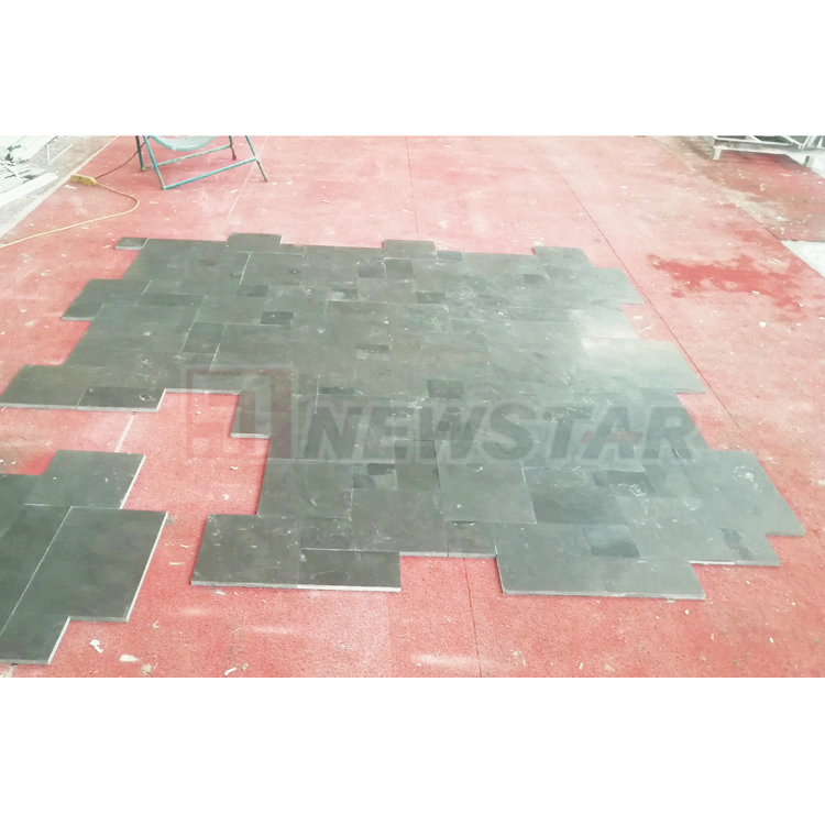 Natural Stone Blue Limestone French Pattern Black Marble Flamed Limestone Bluestone Black Stone Paver