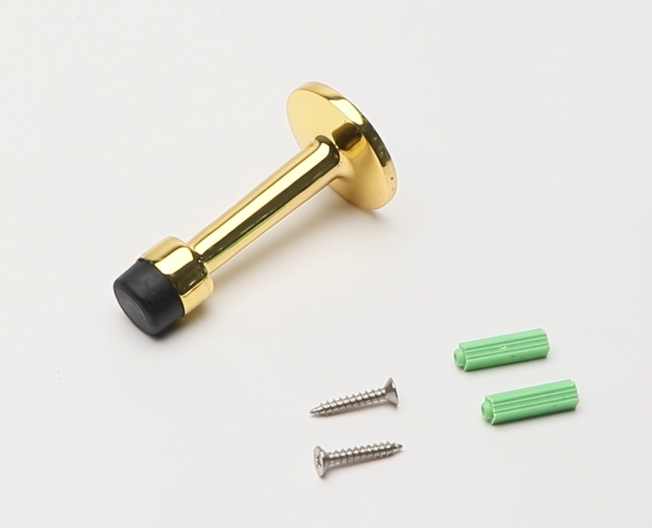 Mdmp-008AG Die-Cast Zinc Door Stop, Satin Gold Finish