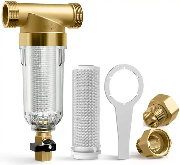 Reusable 40 Micron Whole House Reverse Osmosis System Prefilter with Auto Clean Water Filter Cartridge