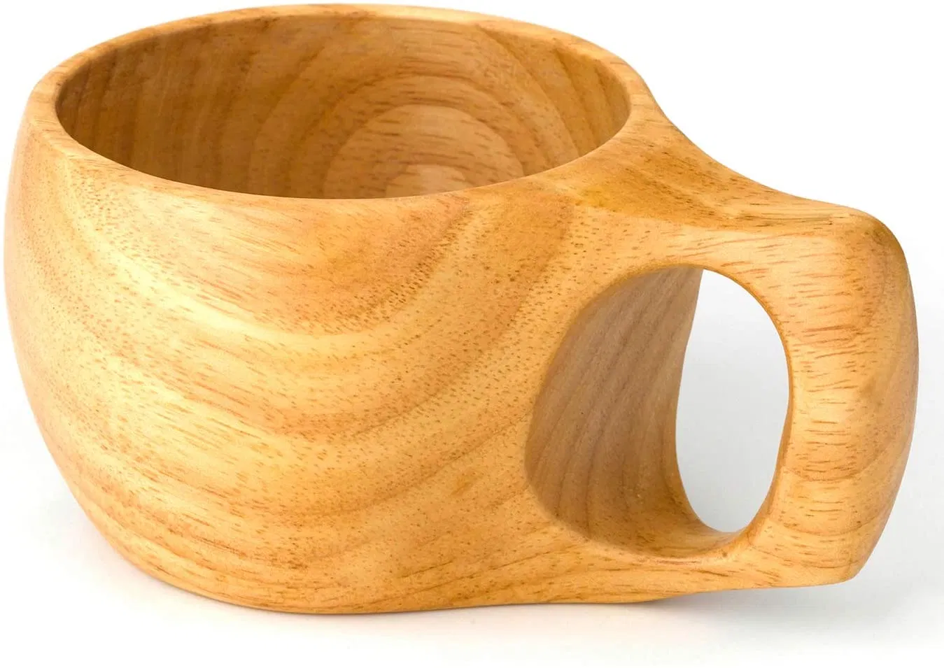 Wood Customized Bamboo Portable Wooden Cup Handle Coffee Cup