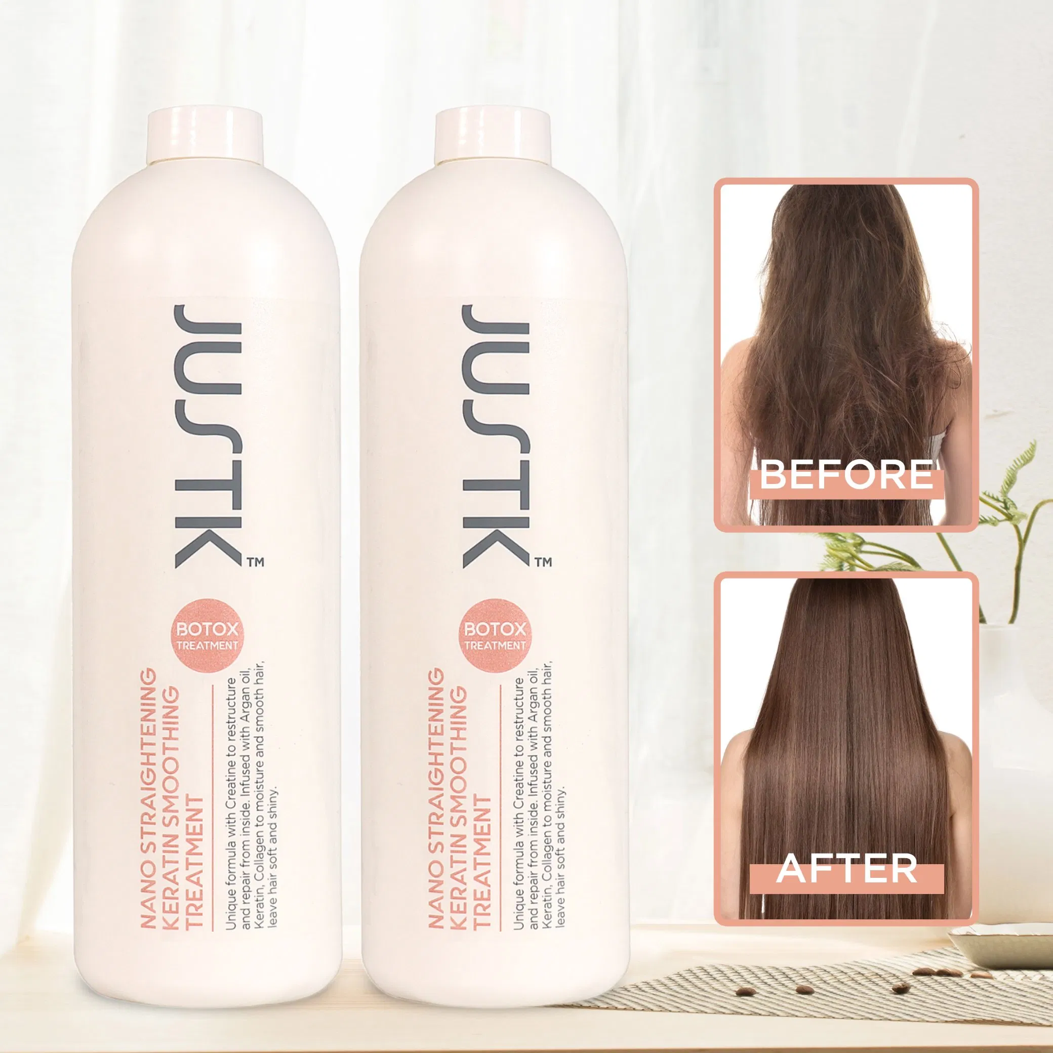 Justk Keratin Collagen Hair Treatment Private Lebel Nano Straightening Hair Smoothing Cream