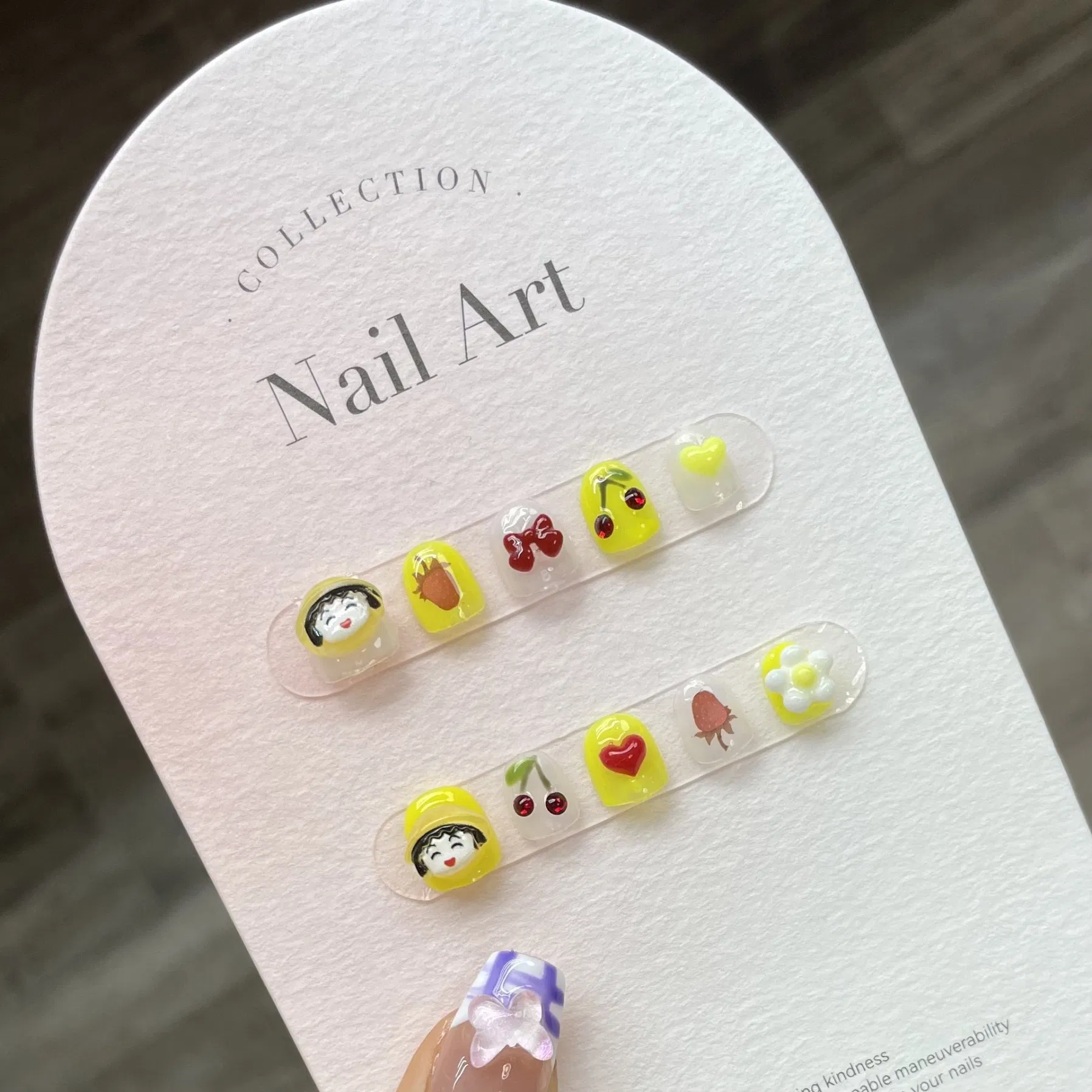 Children Removable Nail Stickers for Aged 3-10 Wear Handmade False Nails