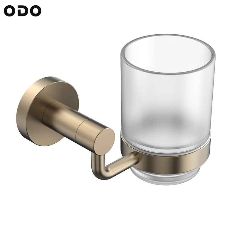 Стакан и держатель для зубных щеток шампань голд