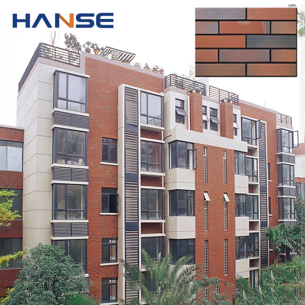 Hot Sale Decorative Exterior Textured Red Acid Proof Cheap Red Clay Brick Outdoor Tile Exterior Wall Cladding Tile