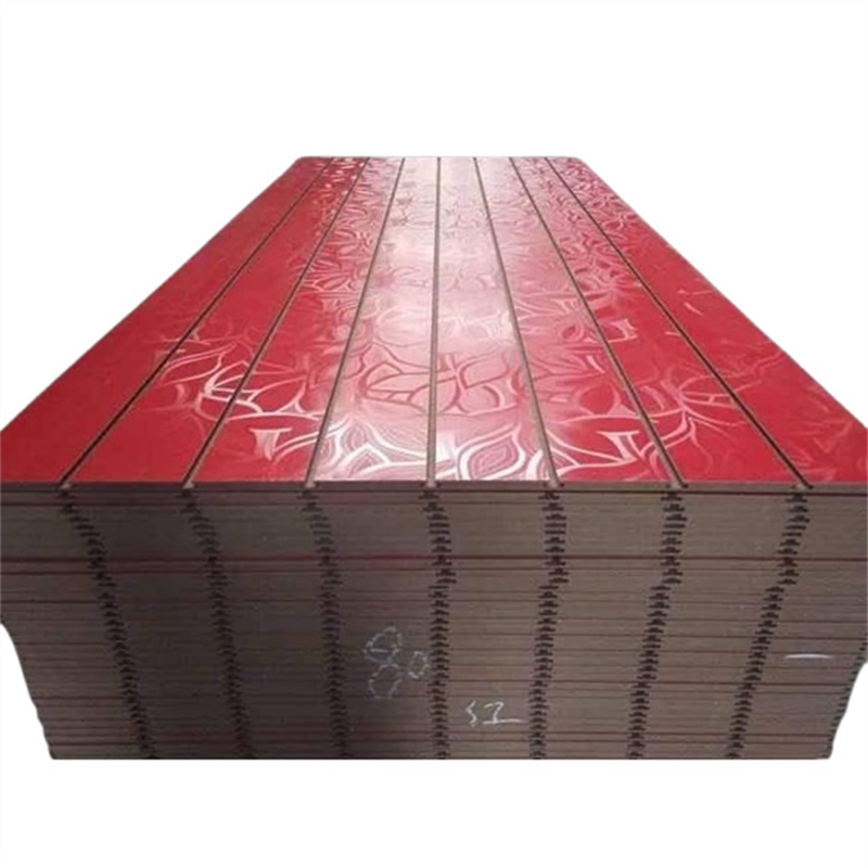 Melamine Wall Slotted Panels with Aluminum Bars Matte Laminated Slatwall Panels