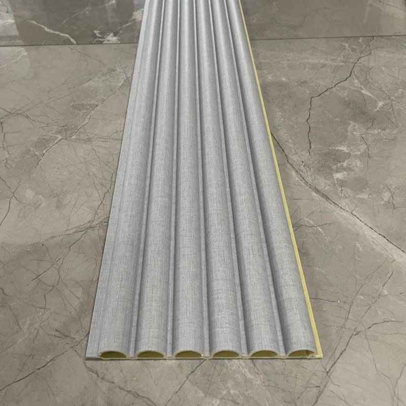 Gray Color PVC/WPC Wall Decoration Panel for Interior House Decoration