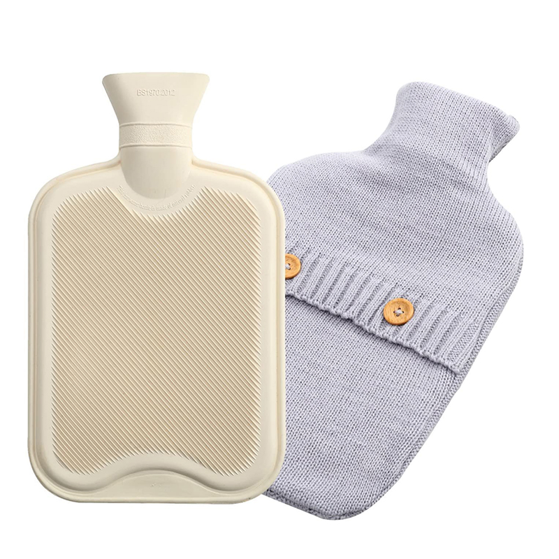 Daily Use Keep Warming 2L Hot Water Bottle Classic Cable Knitting Cover