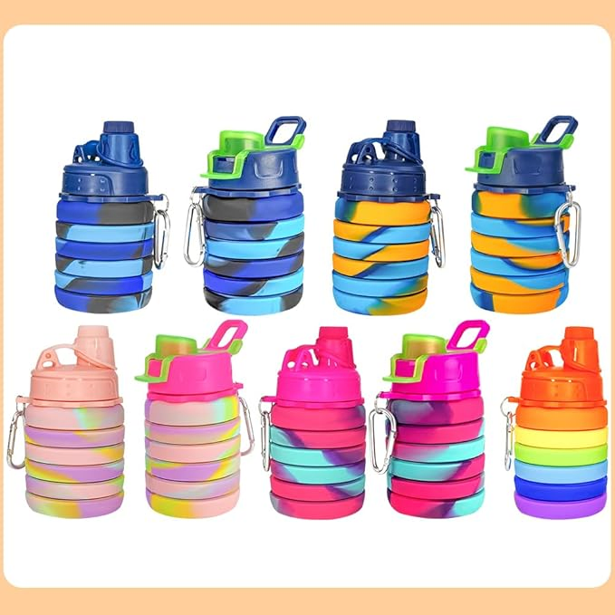 Lightweight Collapsible Bottle Foldable BPA Free Hanging Buckle Design