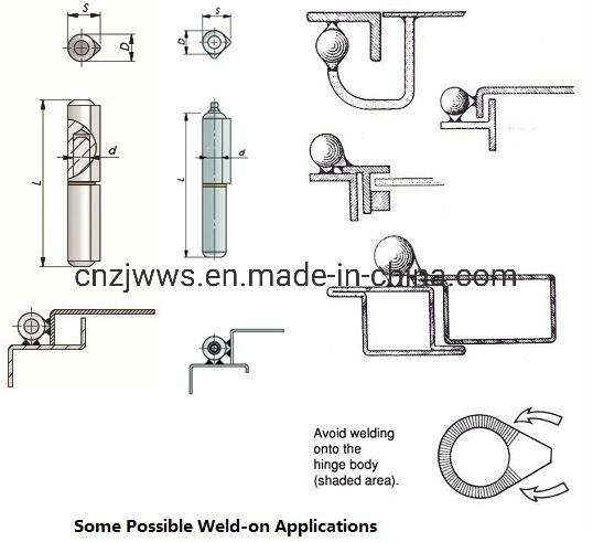 Heavy Duty Weld on, Teardrop, Bullet, Lift off Hinge