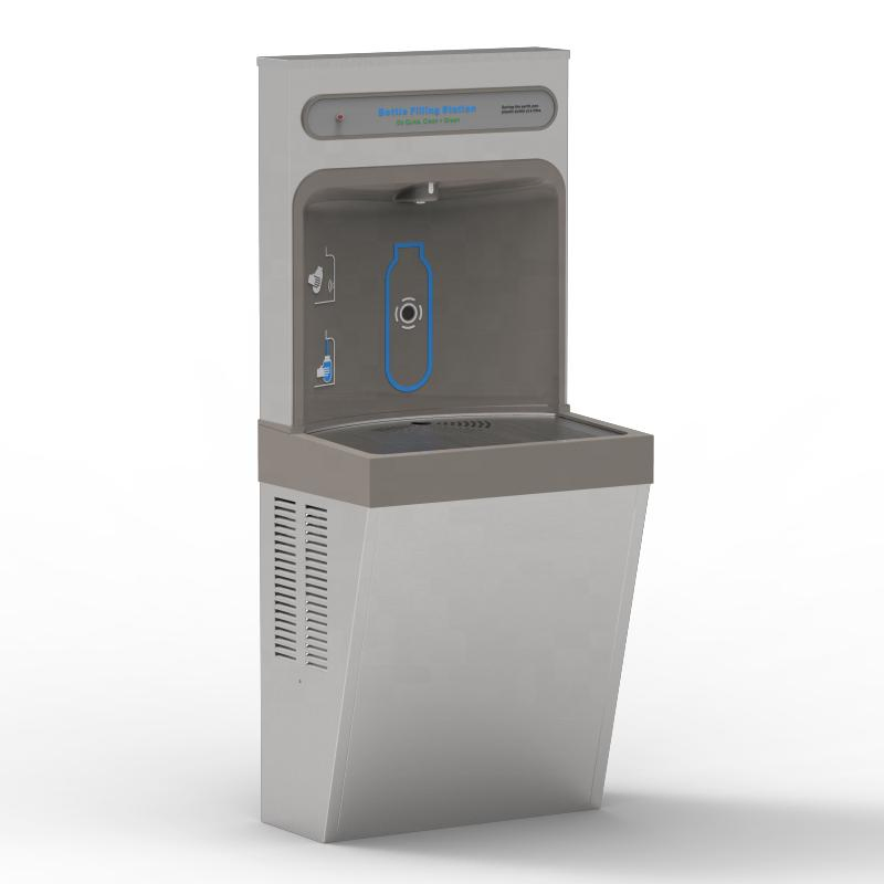 Stainless Steel Water Cooler/Wall Mounted Cold Water Dispenser with Bottle Filler, Bottle Filling Station