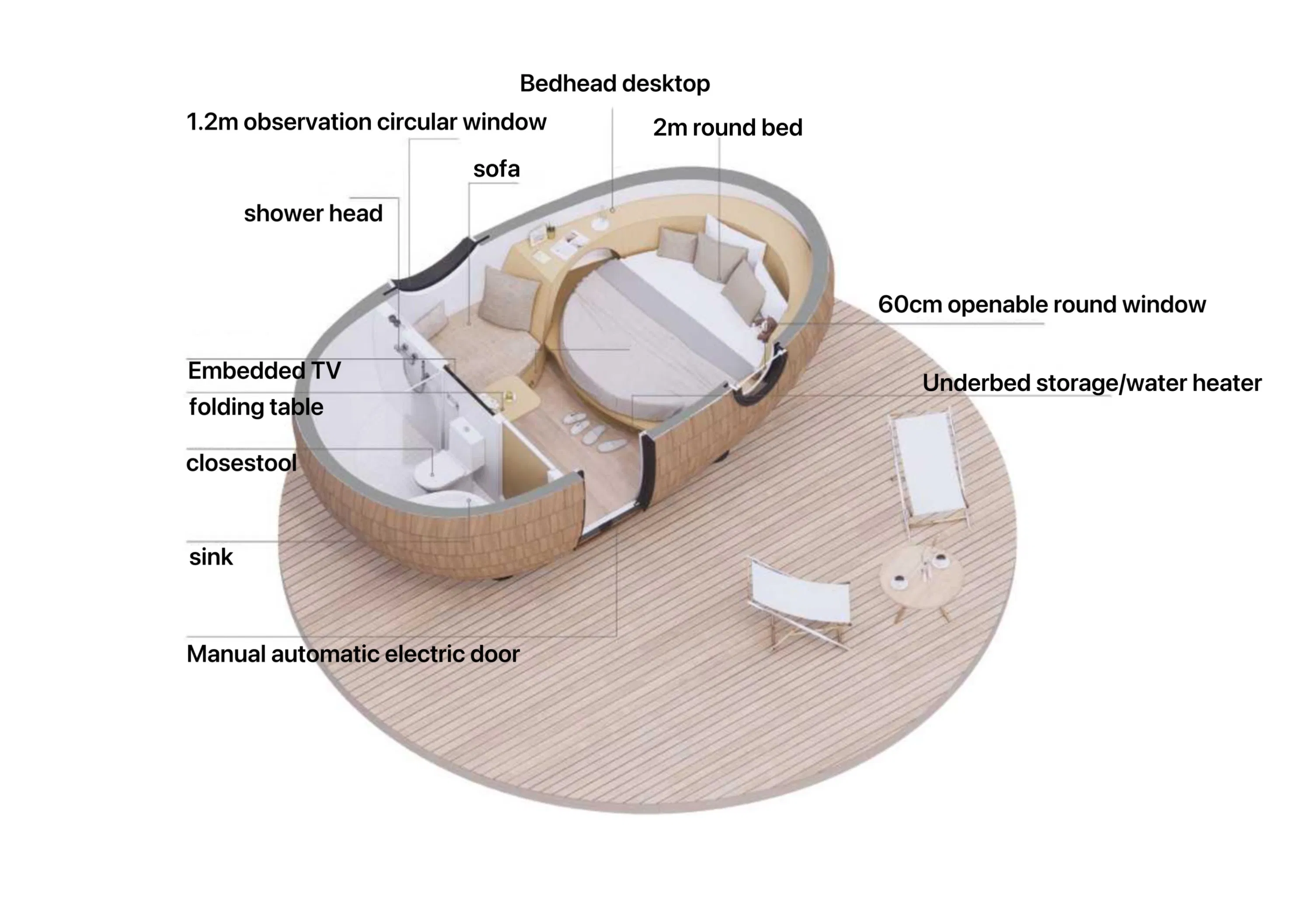 Campsite Space Capsule Prefab Villa House Modular Mobile House Prefabricated House Tiny House