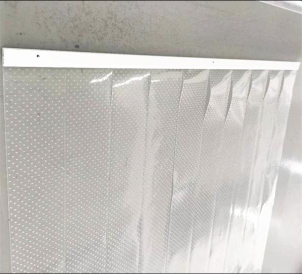 Perforated Transparent Thin Night Blind Strip Breathable Decelerate Semi-Automatic Plastic Night Blind for Ice Locker