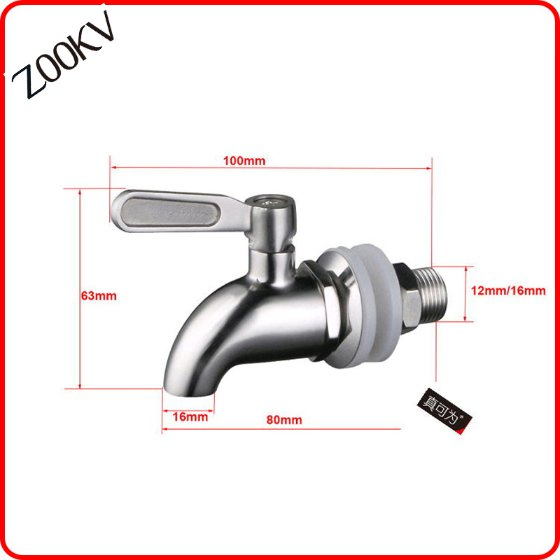 Food Grade Metal Water Drink Stainless Steel Beverage Dispenser Taps Replacement Spigot Faucet Tap with Screen for Juice Jar Wine Beer Cold Drink