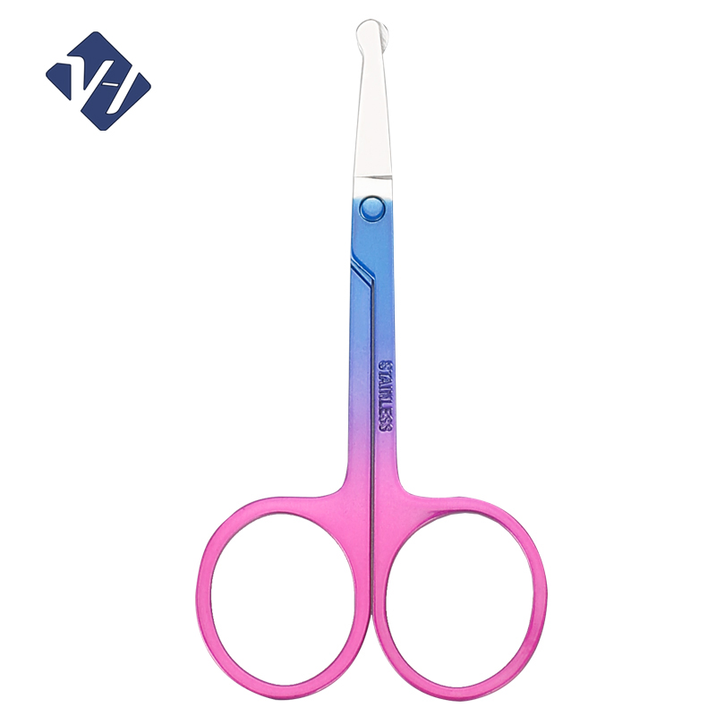 Professional Stainless Steel Cuticle Nail Nippers Eyebrow Trimming Facial Hair Scissors