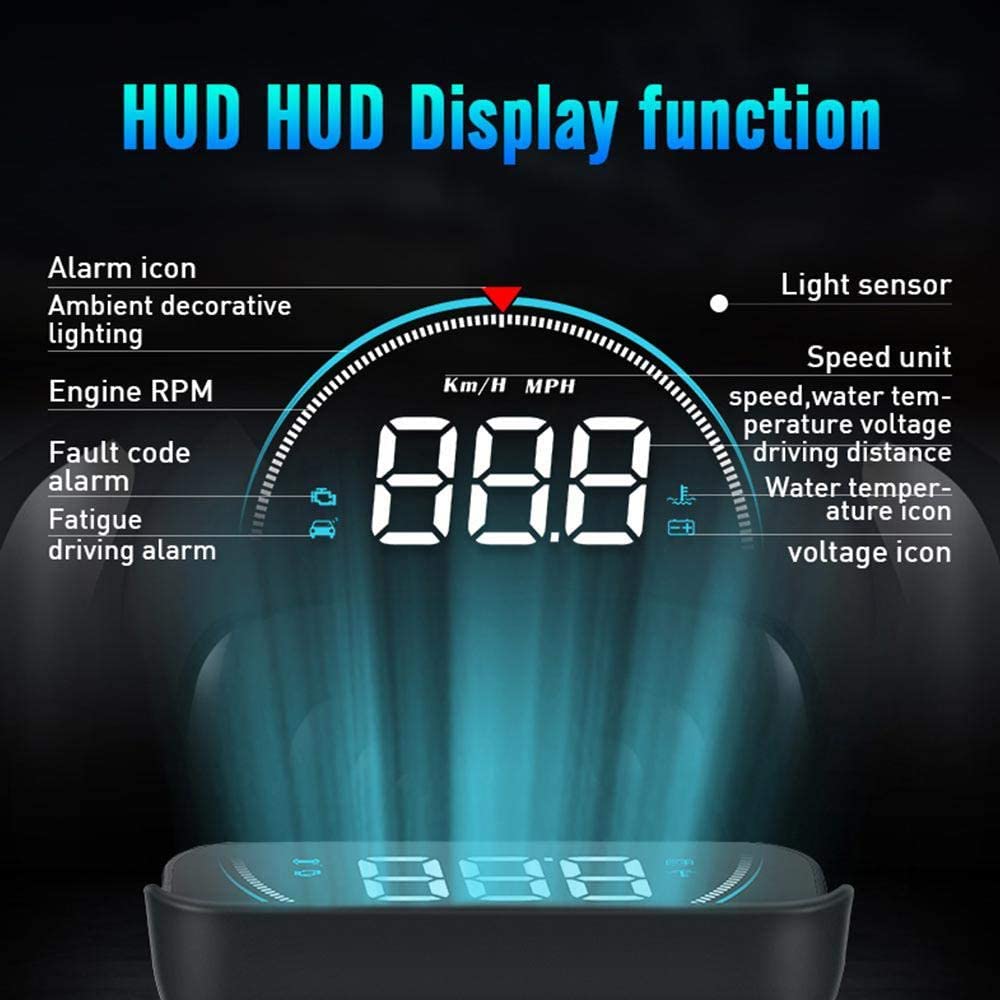 HUD дисплей автомобильный OBD2 со спидометром и диагностикой