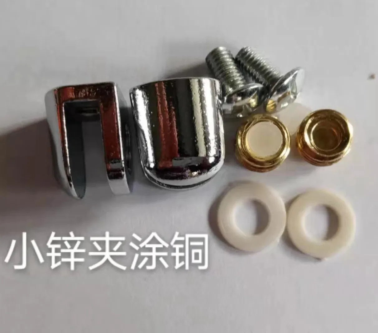 Chrome Gold Plated Zinc Brass Bathroom Mirror Glass Fitting Clap
