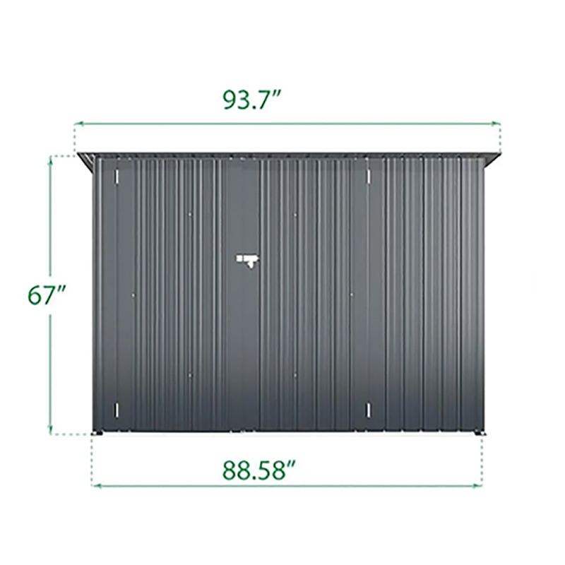 New Aluminum Wooden Garden Outdoor Storage Shed with Locker Garden Tool Shed Cabinet