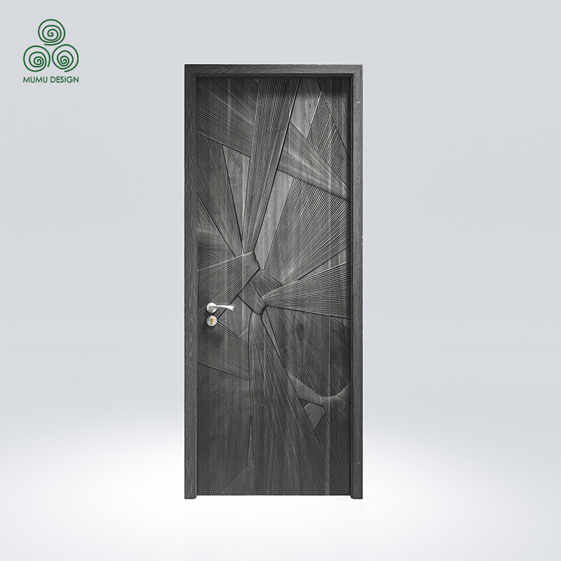 Custom Durable Weather Resistant Wooden 3D Panel Security Entry Hotel Glass Aluminum Profile Door