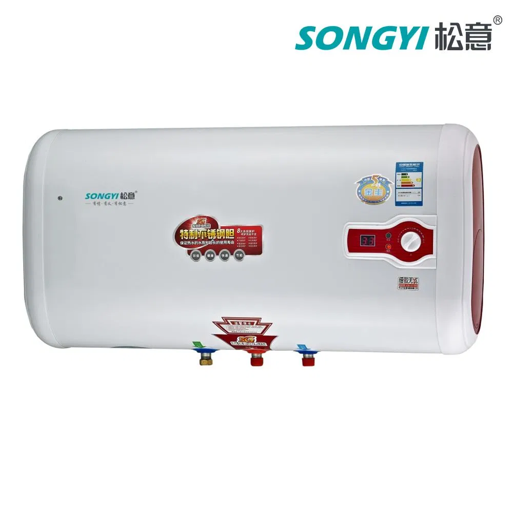 Stainless Steel Wall-Mounted Flat Electric Instant Water Heater with Digital Control Panel and Touch Control
