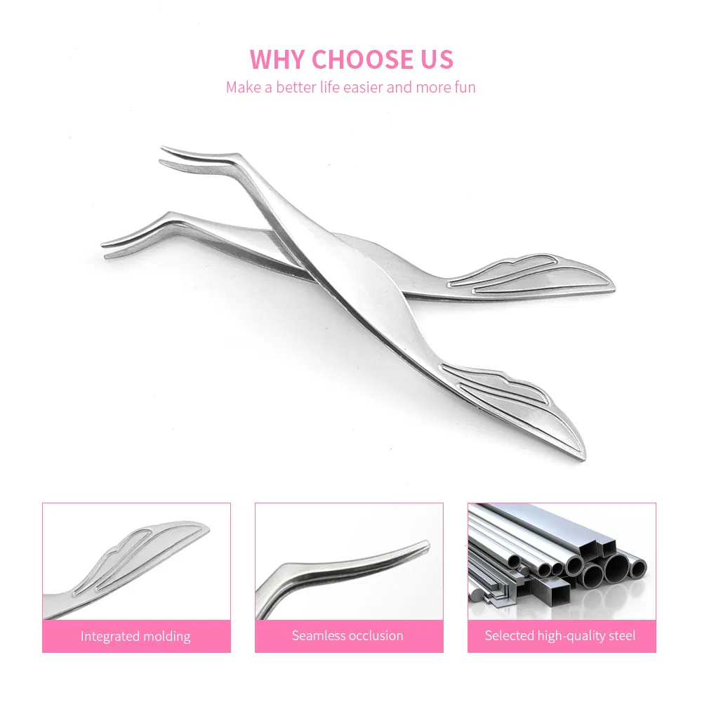 Fiber Tip Tweezers for Eyelash Extension Curved Lash Applicator Professional Eyelash Tools