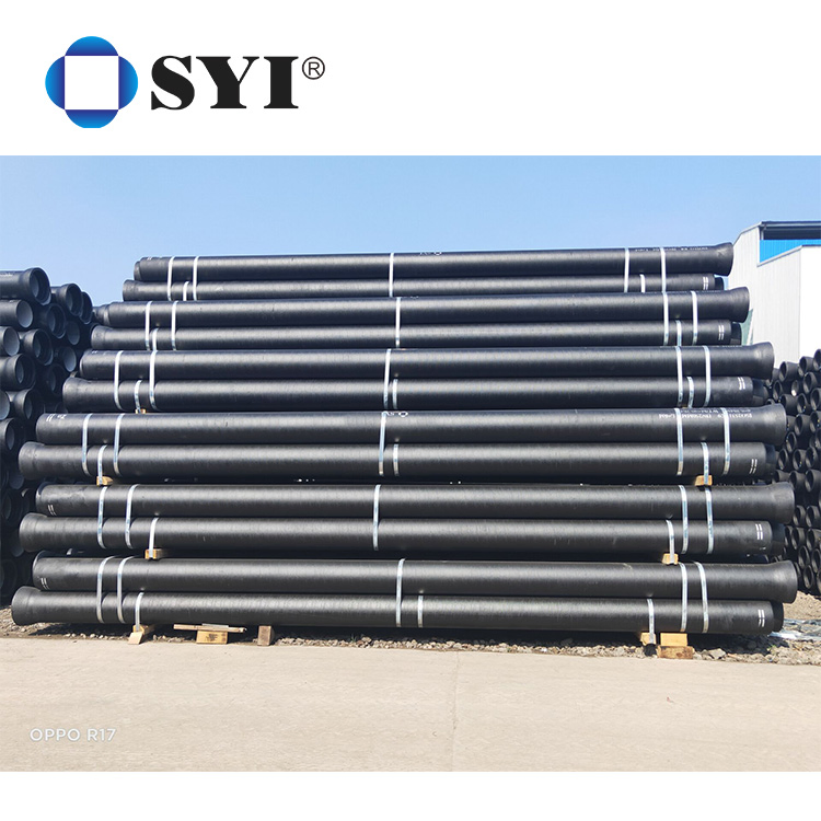 Syi High Quality Black Bitumen Coated Paint Centrifugal Ductile Cast Iron Pipes