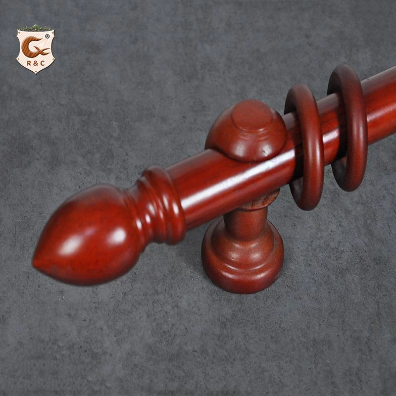 Manufacture Decorative 28mm Wood Curtain Rod