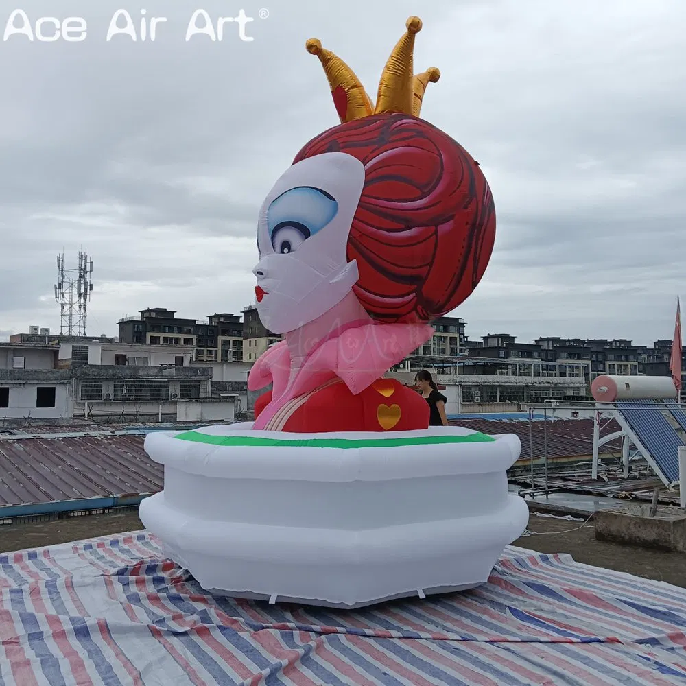 Custom Inflatable Crimson Queen Cartoon Anime Character Model Inflatable Queen with Stand for Decor