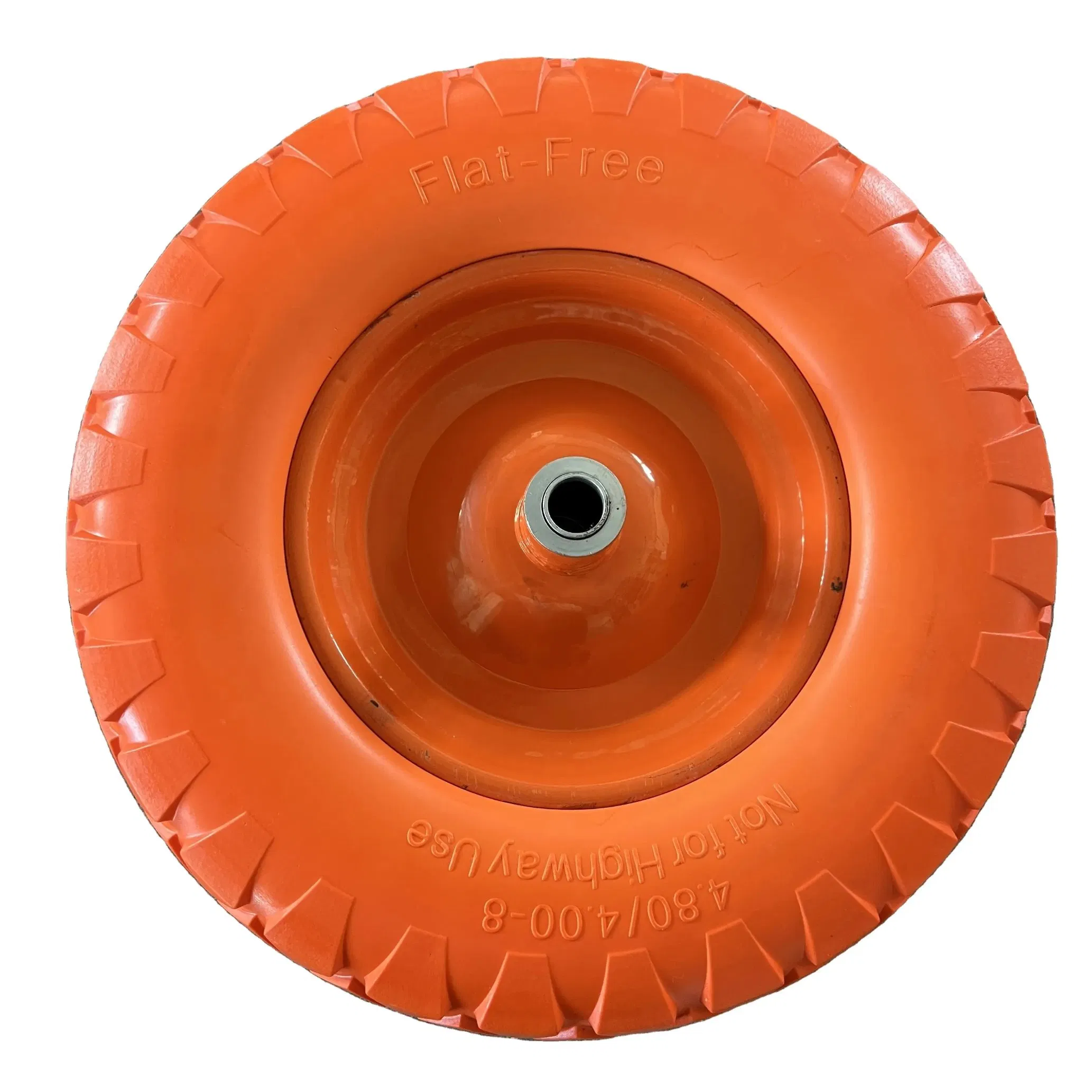 16"Inch Flat Free Wheelbarrow Wheels 4.80/4.00-8 Solid Tires Universal Fit Wheelbarrow Tires for Wheelbarrows/Garden Trailer
