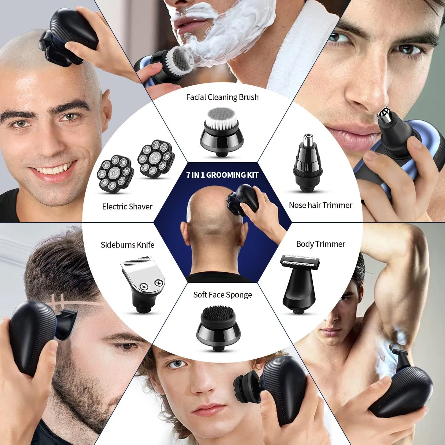 9d Men's Rechargeable Bald Head Electric Shaver for Men Shaving Machine
