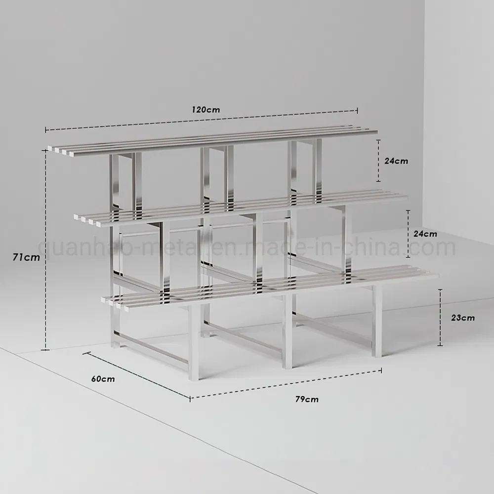 3 Tier Stainless Steel Flower Pot Stand Outdoor Plant Rack