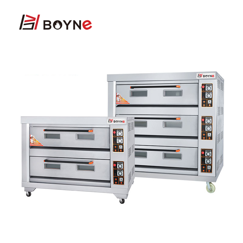 Three Deck Nine Trays Gas Bread Baking Oven
