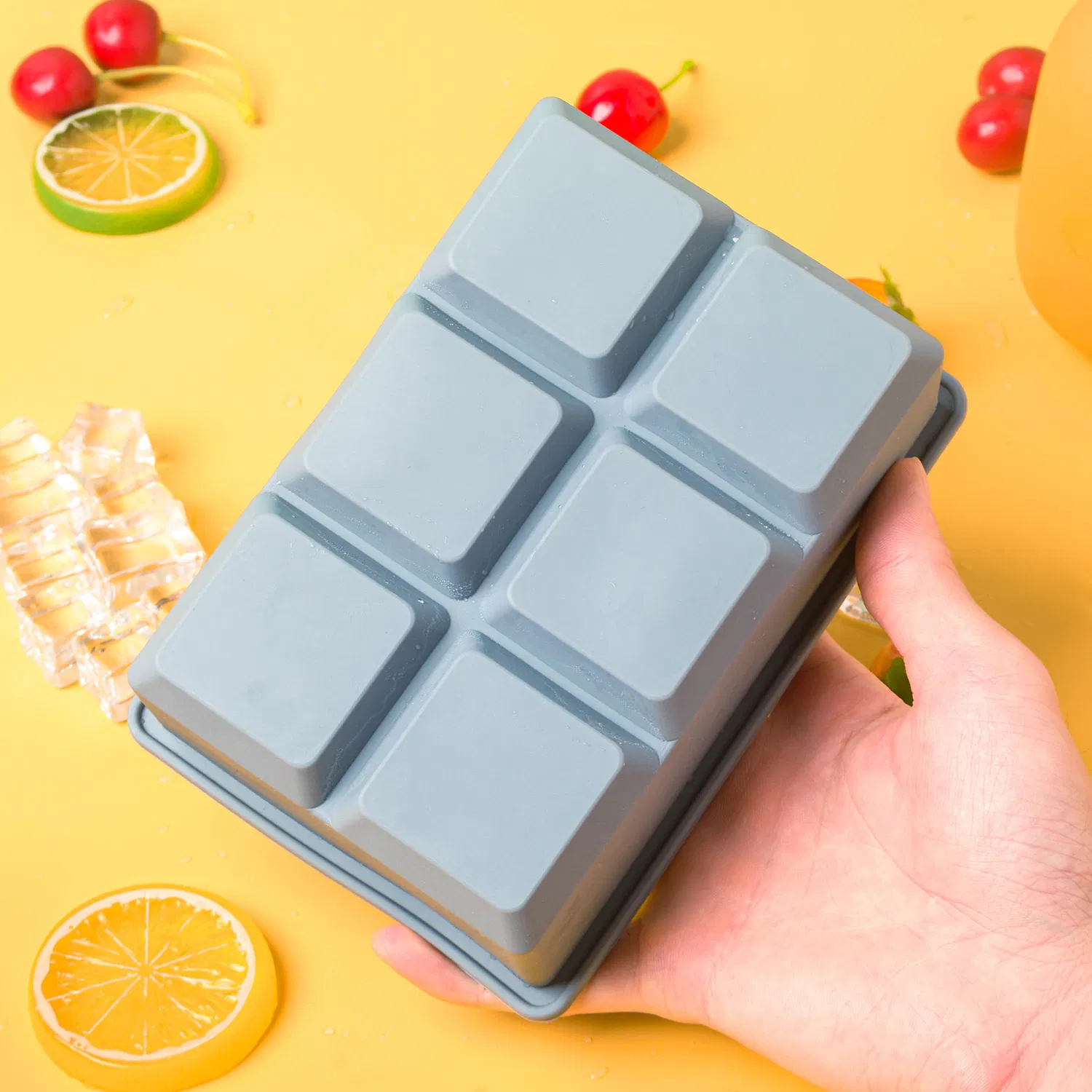 Силиконовая форма для льда с крышкой, 4 размера