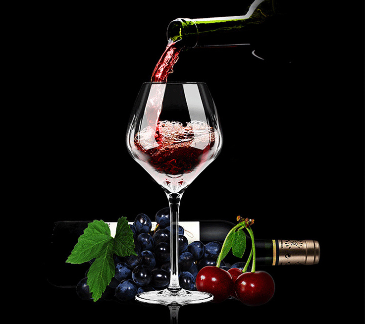 Hot Selling Medium Jazz High-End Crystal Glass Burgundy Wine Glass