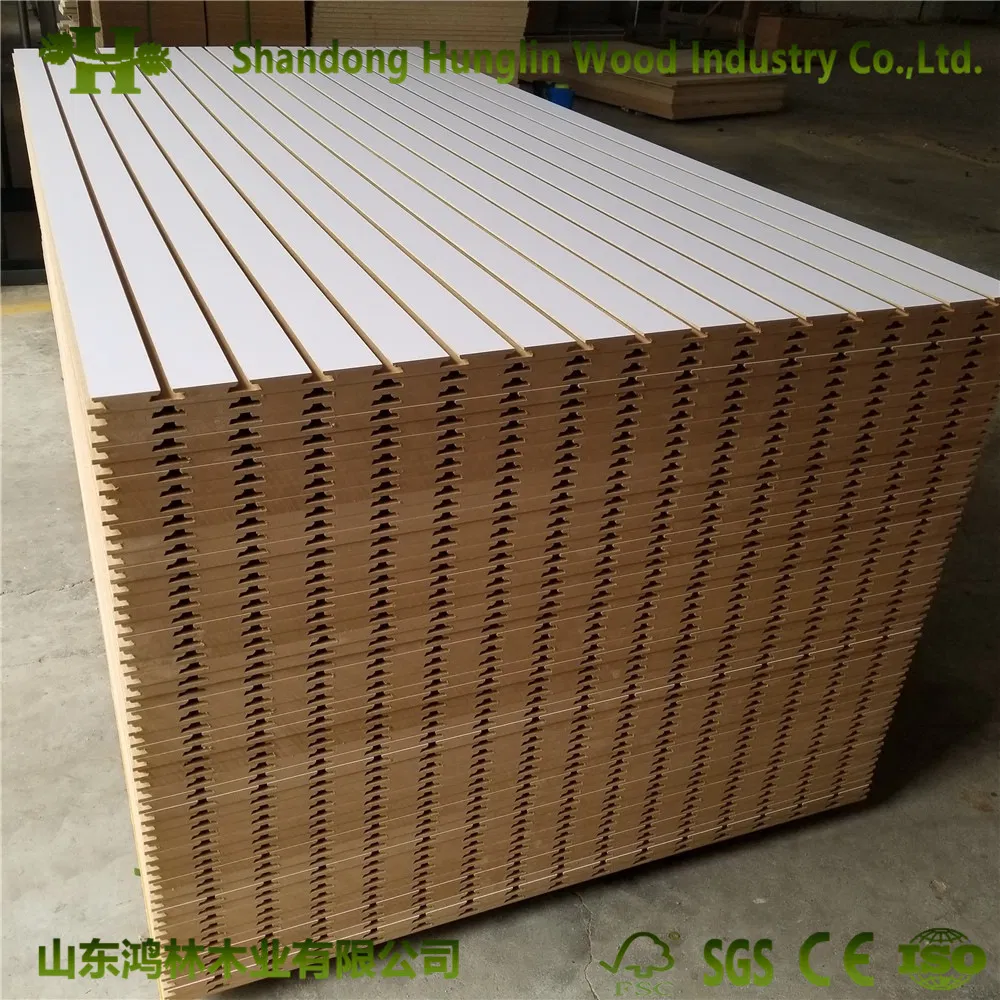 Slotted Melamine MDF Board/Melamine Faced MDF Slatwall/Coloured MDF