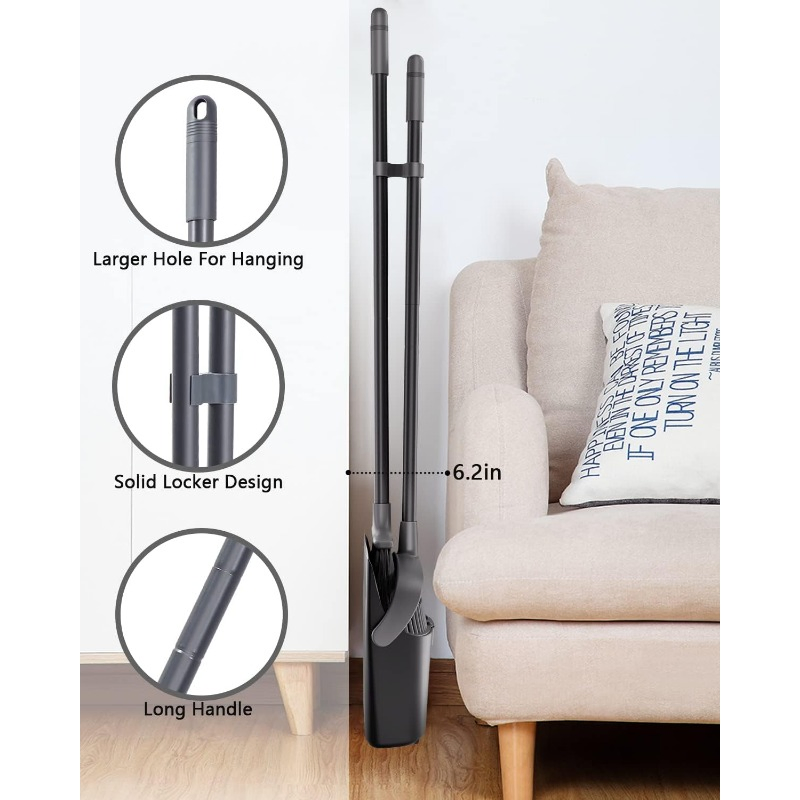 Promotional Cheap Upgrade Long Handle Broom Dustpan Set Floor Cleaning Hand Tools